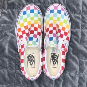 Checkered Rainbow Vans ✨
